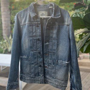 Levis Made & Crafted Vintage Wash/Worn Look Type 2 Trucker Jacket; Size S